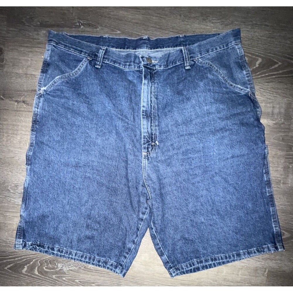 Vintage Wrangler Originals Carpenter Denim Shorts Loose Fit Cargo Tech Pocket 38